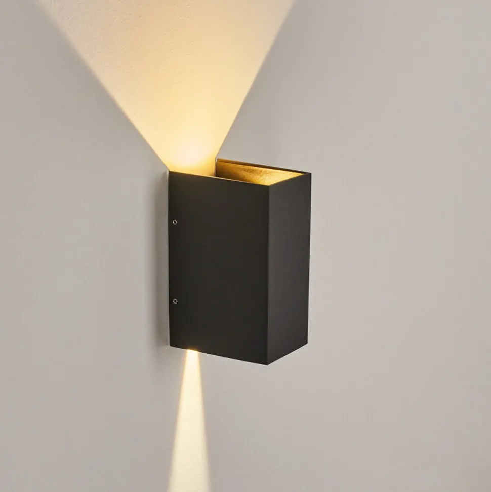 Applique Murale D'Exterieurhoods Led Anthracite, 2 Lumieres