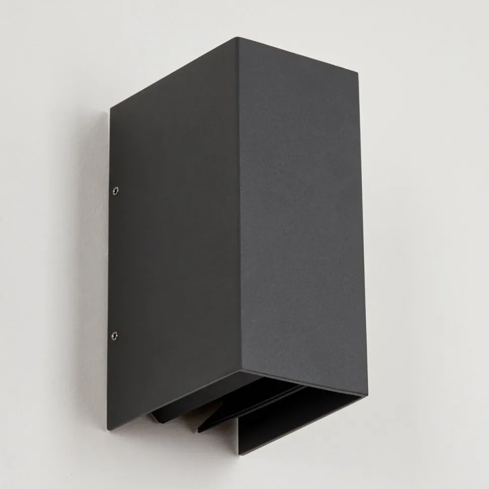 Applique Murale D'Exterieurhoods Led Anthracite, 2 Lumieres