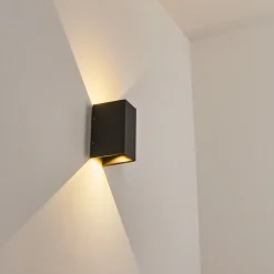 Applique Murale D'Exterieurhoods Led Anthracite, 2 Lumieres