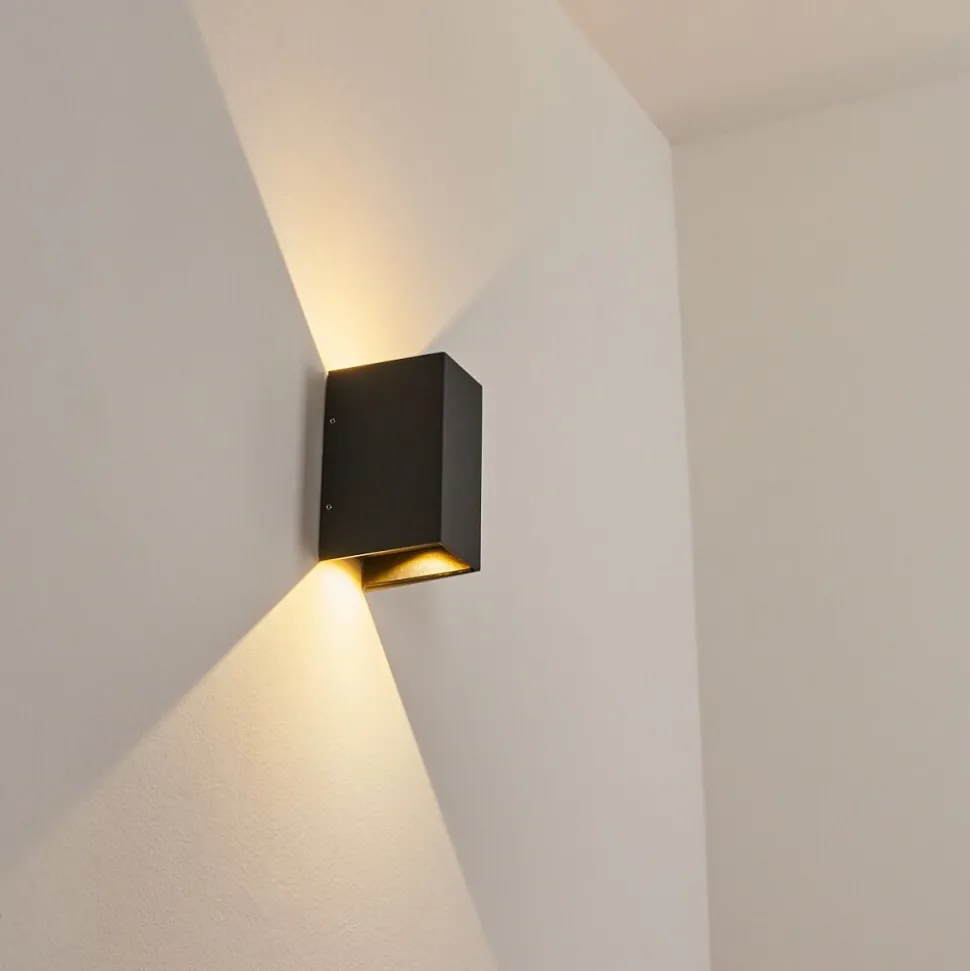 Applique Murale D'Exterieurhoods Led Anthracite, 2 Lumieres