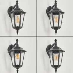 Applique Murale D'Exterieurpamputa Noir, 1 Lumiere