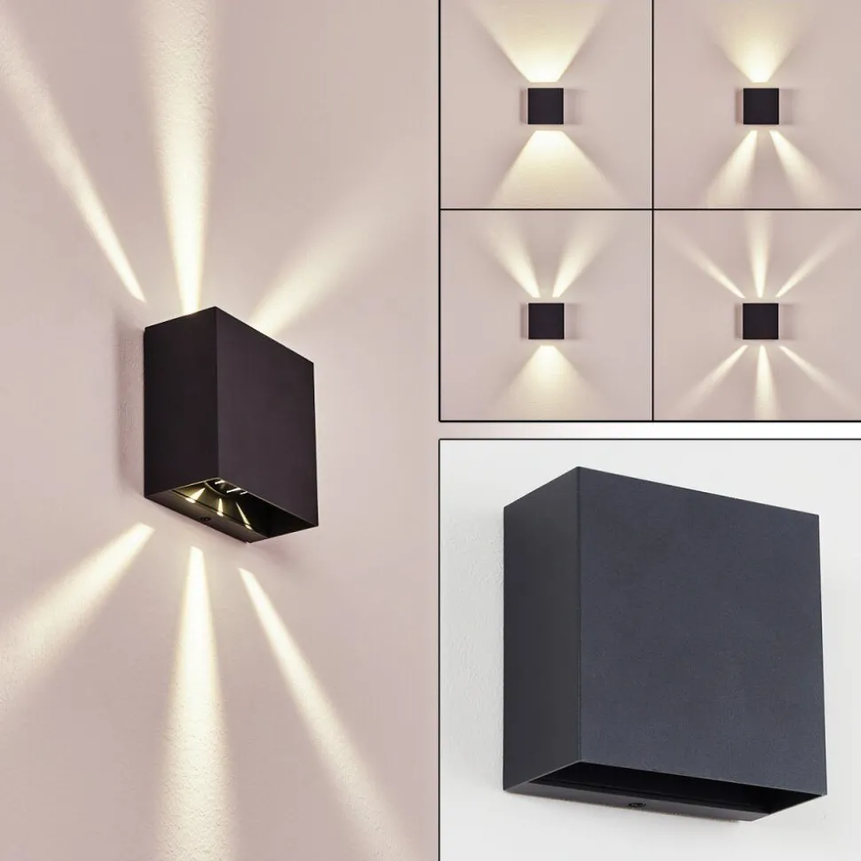 Applique Murale D'Exterieur Spidern Led Anthracite, 1 Lumiere