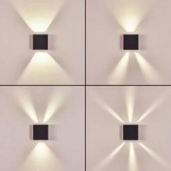 Applique Murale D'Exterieur Spidern Led Anthracite, 1 Lumiere