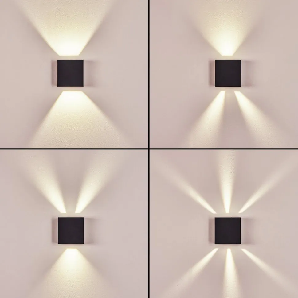 Applique Murale D'Exterieur Spidern Led Anthracite, 1 Lumiere