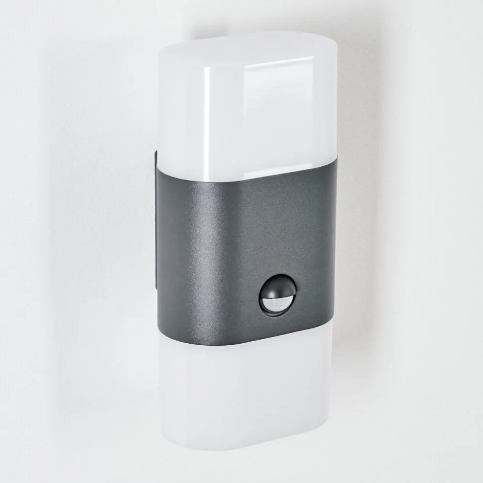 Applique Murale D'Exterieur Belerda Led Anthracite, 2 Lumieres, Detecteur De Mouvement