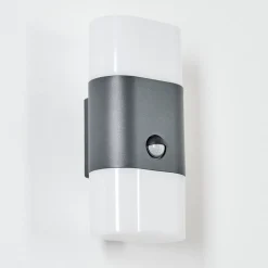 Applique Murale D'Exterieur Belerda Led Anthracite, 2 Lumieres, Detecteur De Mouvement