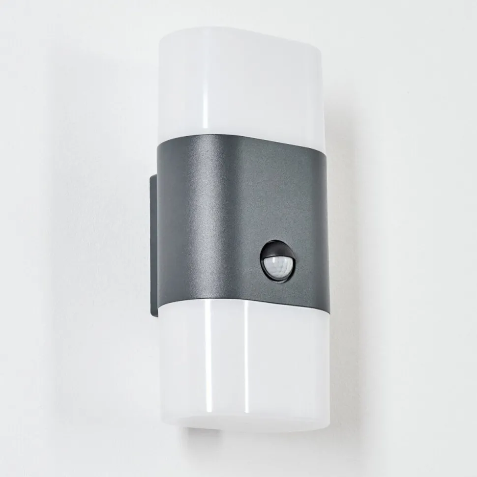 Applique Murale D'Exterieur Belerda Led Anthracite, 2 Lumieres, Detecteur De Mouvement
