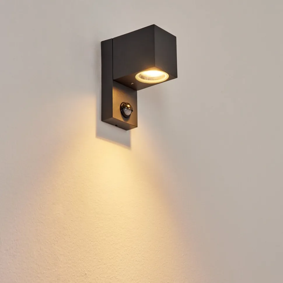 Applique Murale D'Exterieurkingstown Anthracite, Transparent, 1 Lumiere, Detecteur De Mouvement
