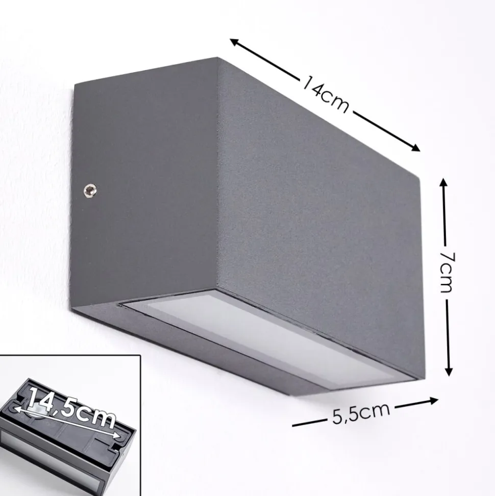 Applique Murale D'Exterieur Duluth Led Anthracite, 1 Lumiere