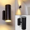 Applique Murale D'Exterieur Froslev Led Noir, 2 Lumieres