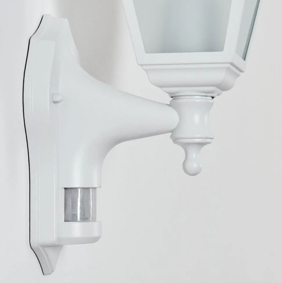 Applique Murale D'Exterieur Naofe Blanc, 1 Lumiere, Detecteur De Mouvement