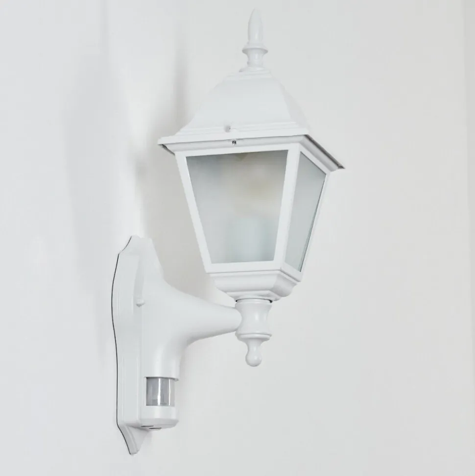 Applique Murale D'Exterieur Naofe Blanc, 1 Lumiere, Detecteur De Mouvement
