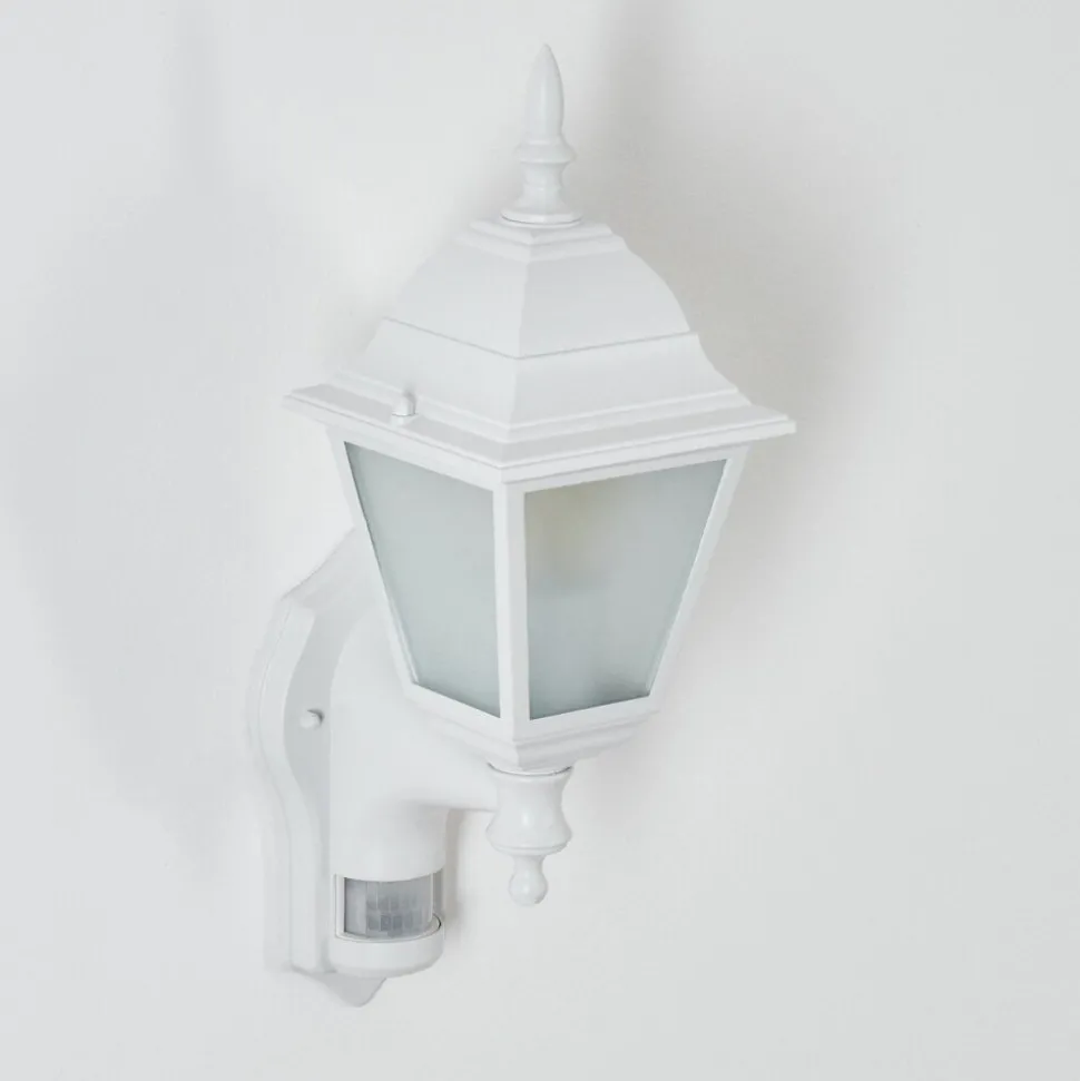 Applique Murale D'Exterieur Naofe Blanc, 1 Lumiere, Detecteur De Mouvement