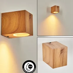 Applique Murale D'Exterieur Skaabu Couleur Bois, 1 Lumiere