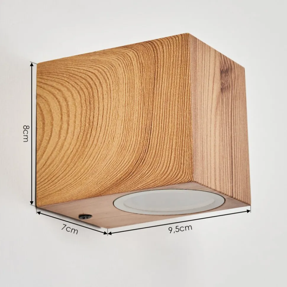Applique Murale D'Exterieur Skaabu Couleur Bois, 1 Lumiere