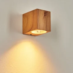 Applique Murale D'Exterieur Skaabu Couleur Bois, 1 Lumiere