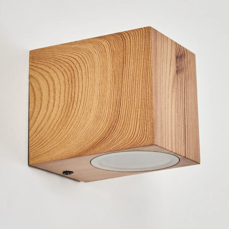 Applique Murale D'Exterieur Skaabu Couleur Bois, 1 Lumiere