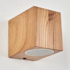 Applique Murale D'Exterieur Skaabu Couleur Bois, 1 Lumiere