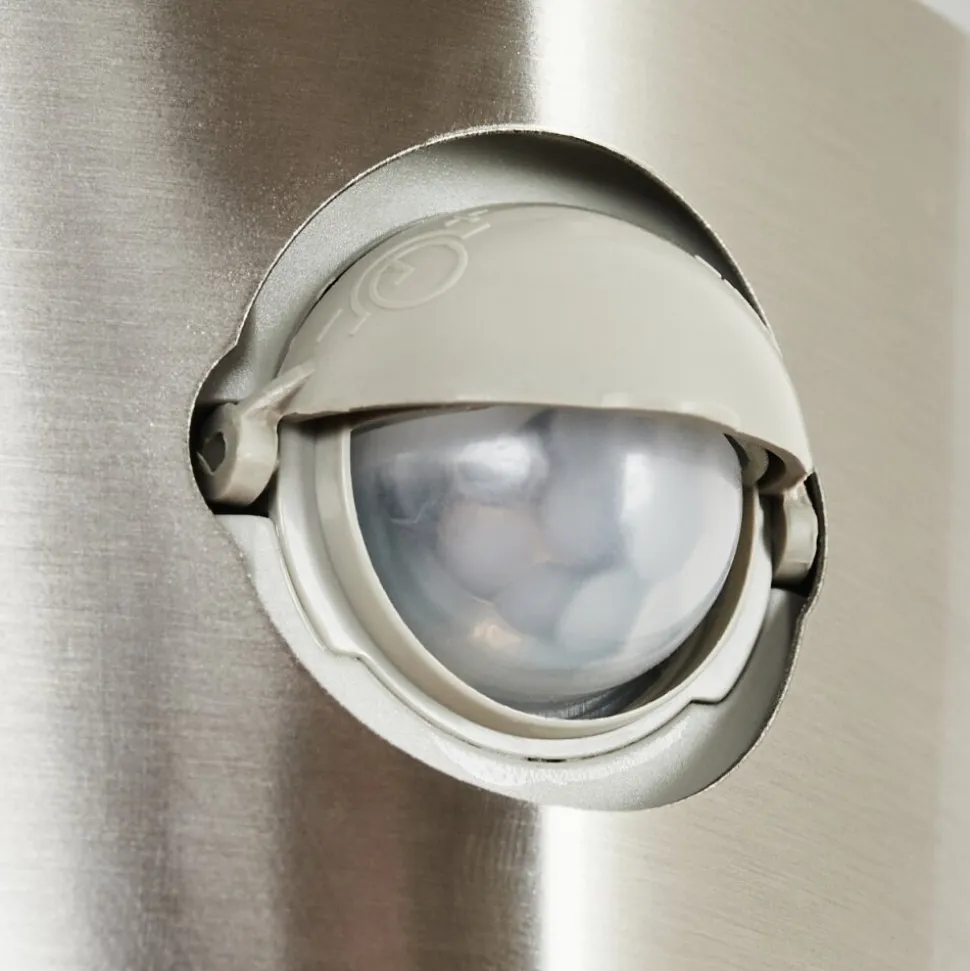 Applique Murale D'Exterieur Visnum Nickel Mat, Blanc, 1 Lumiere, Detecteur De Mouvement