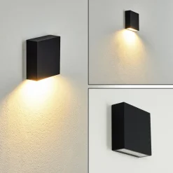 Applique Murale D'Exterieur Spidern Led Noir, Blanc, 1 Lumiere