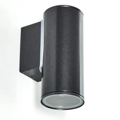 Applique Murale D'Exterieur Brachy Led Noir, 2 Lumieres
