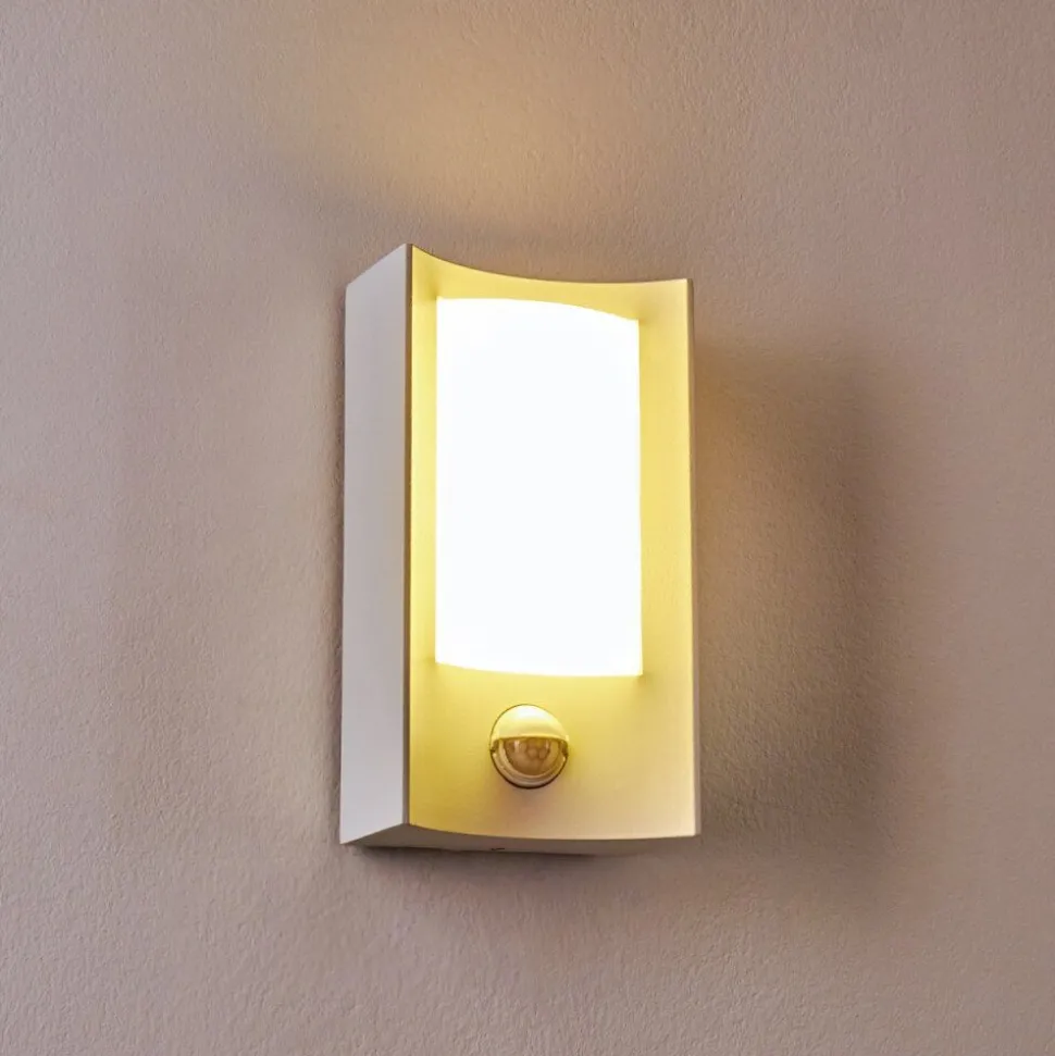 Applique Murale D'Exterieur Nordkapp Led Blanc, 1 Lumiere, Detecteur De Mouvement
