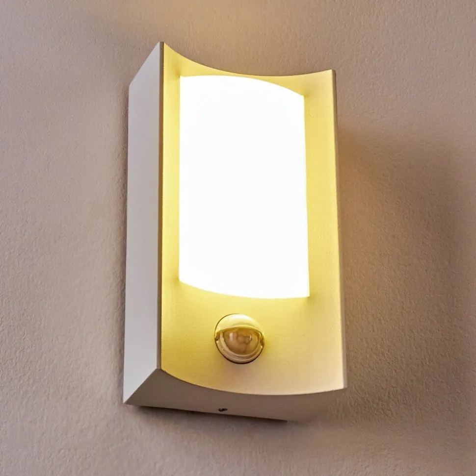 Applique Murale D'Exterieur Nordkapp Led Blanc, 1 Lumiere, Detecteur De Mouvement