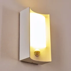 Applique Murale D'Exterieur Nordkapp Led Blanc, 1 Lumiere, Detecteur De Mouvement