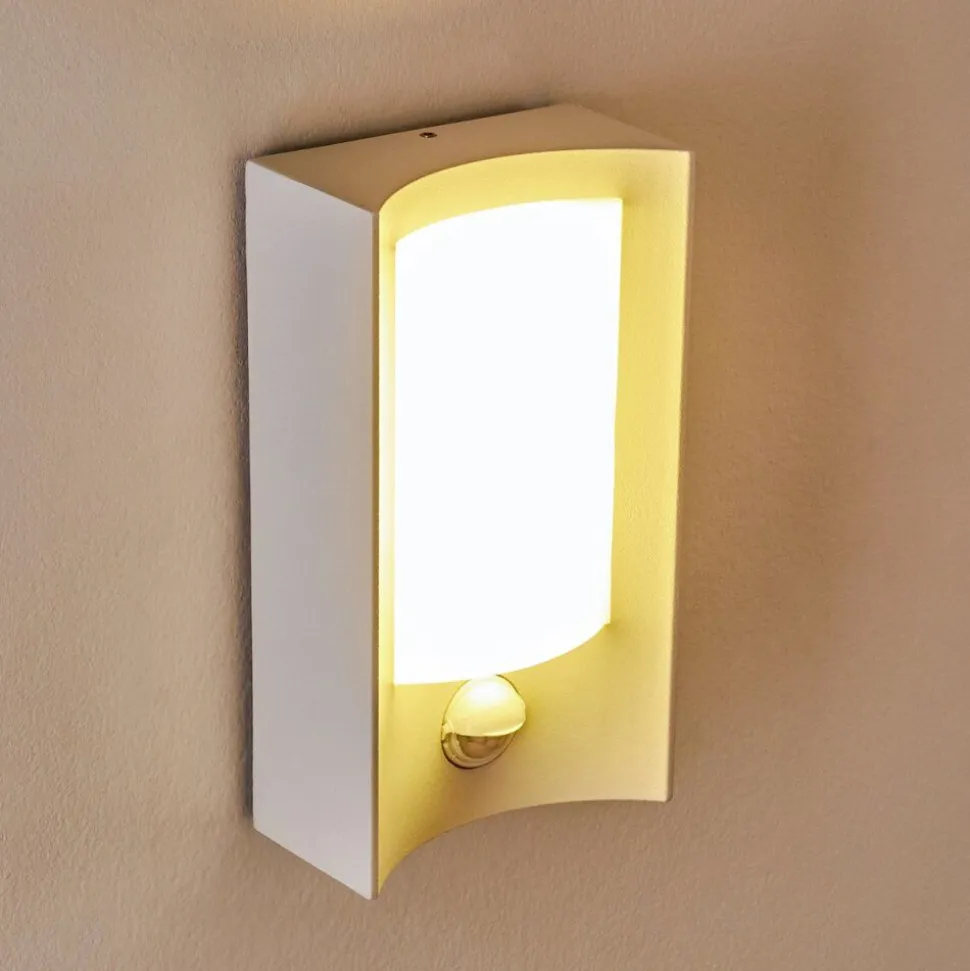 Applique Murale D'Exterieur Nordkapp Led Blanc, 1 Lumiere, Detecteur De Mouvement