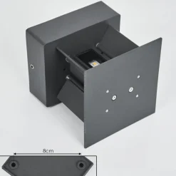 Applique Murale D'Exterieur Tamarin Led Anthracite, 2 Lumieres