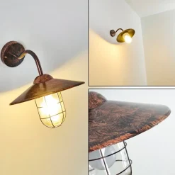 Applique Murale D'Exterieur Oricourt Bronze, 1 Lumiere