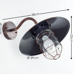 Applique Murale D'Exterieur Oricourt Bronze, 1 Lumiere