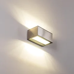 Applique Murale D'Exterieur Spider Led Acier Inoxydable, 1 Lumiere