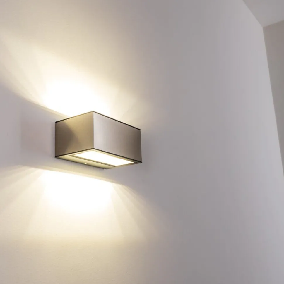 Applique Murale D'Exterieur Spider Led Acier Inoxydable, 1 Lumiere