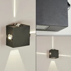 Applique Murale D'Exterieur Bedou Led Anthracite, 1 Lumiere