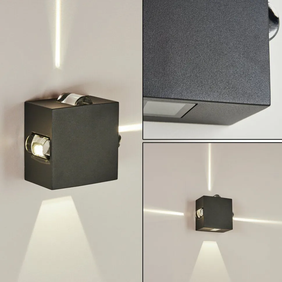 Applique Murale D'Exterieur Bedou Led Anthracite, 1 Lumiere