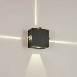 Applique Murale D'Exterieur Bedou Led Anthracite, 1 Lumiere