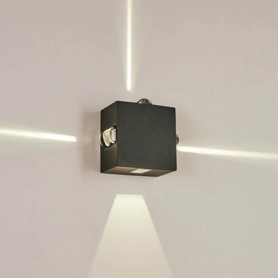 Applique Murale D'Exterieur Bedou Led Anthracite, 1 Lumiere