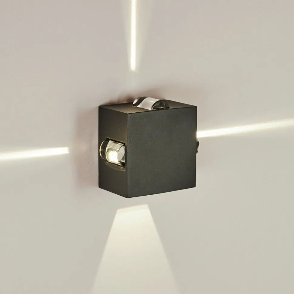 Applique Murale D'Exterieur Bedou Led Anthracite, 1 Lumiere