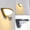 Applique Murale D'Exterieur Carano Led Noir, 1 Lumiere, Detecteur De Mouvement