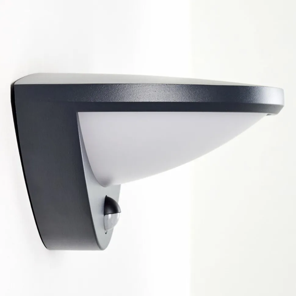 Applique Murale D'Exterieur Carano Led Noir, 1 Lumiere, Detecteur De Mouvement