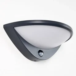 Applique Murale D'Exterieur Carano Led Noir, 1 Lumiere, Detecteur De Mouvement