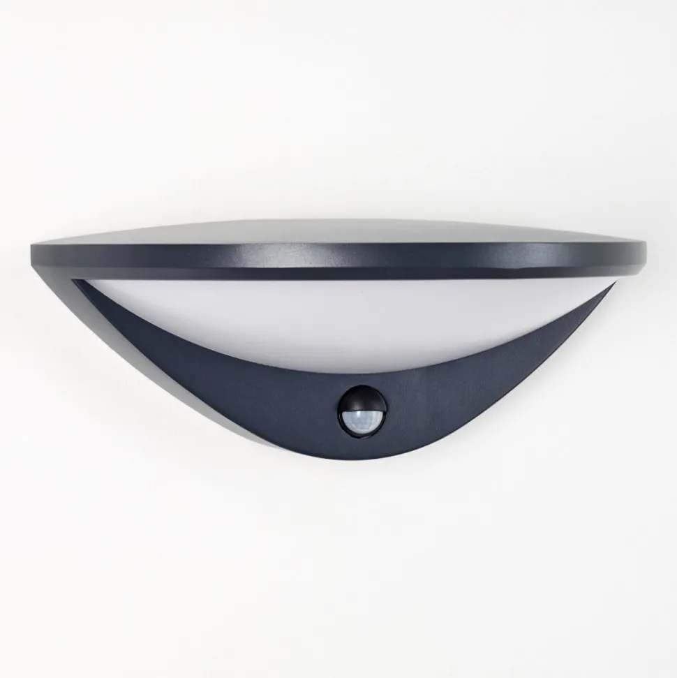 Applique Murale D'Exterieur Carano Led Noir, 1 Lumiere, Detecteur De Mouvement