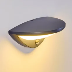 Applique Murale D'Exterieur Carano Led Noir, 1 Lumiere, Detecteur De Mouvement