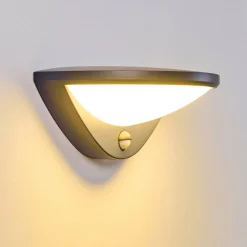 Applique Murale D'Exterieur Carano Led Noir, 1 Lumiere, Detecteur De Mouvement