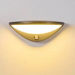 Applique Murale D'Exterieur Carano Led Noir, 1 Lumiere, Detecteur De Mouvement