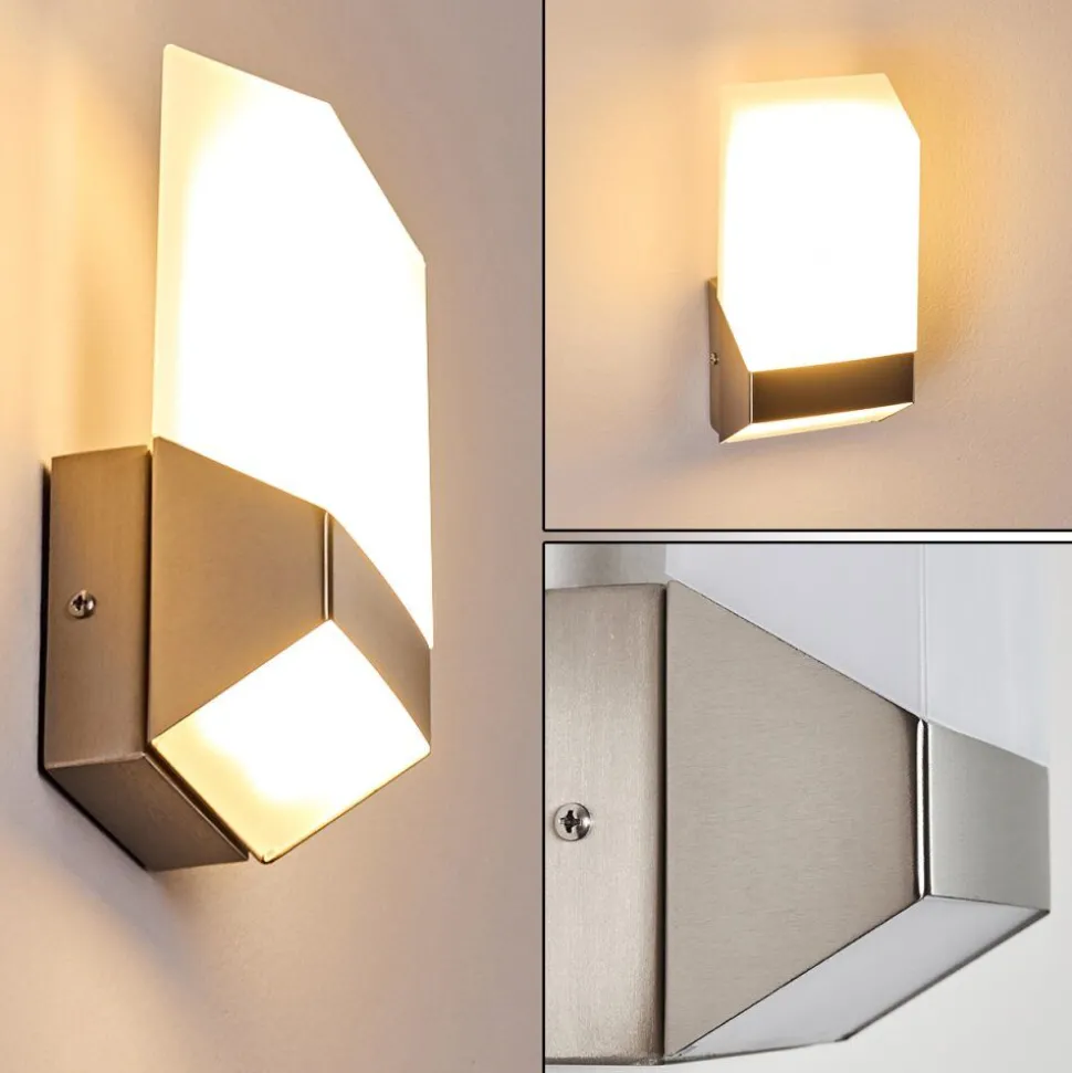 Applique Murale D'Exterieur Clear Led Nickel Mat, 1 Lumiere