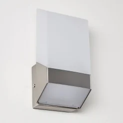 Applique Murale D'Exterieur Clear Led Nickel Mat, 1 Lumiere