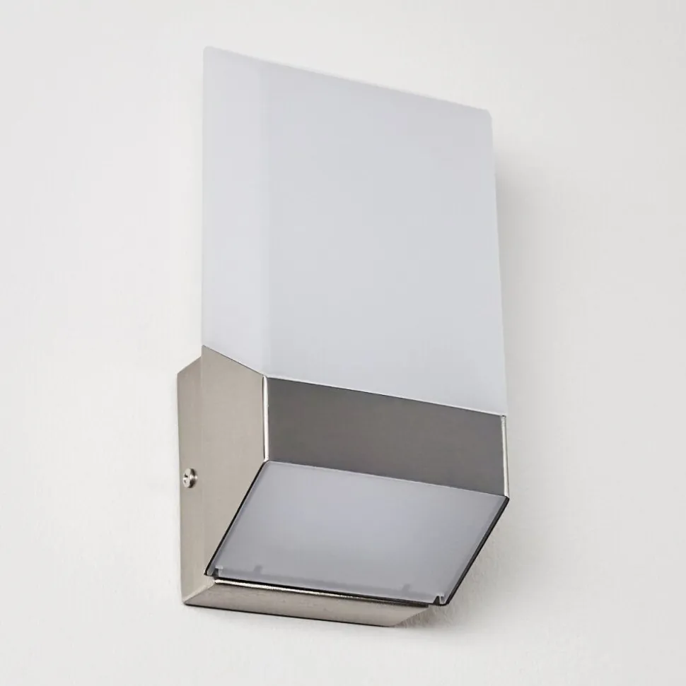 Applique Murale D'Exterieur Clear Led Nickel Mat, 1 Lumiere