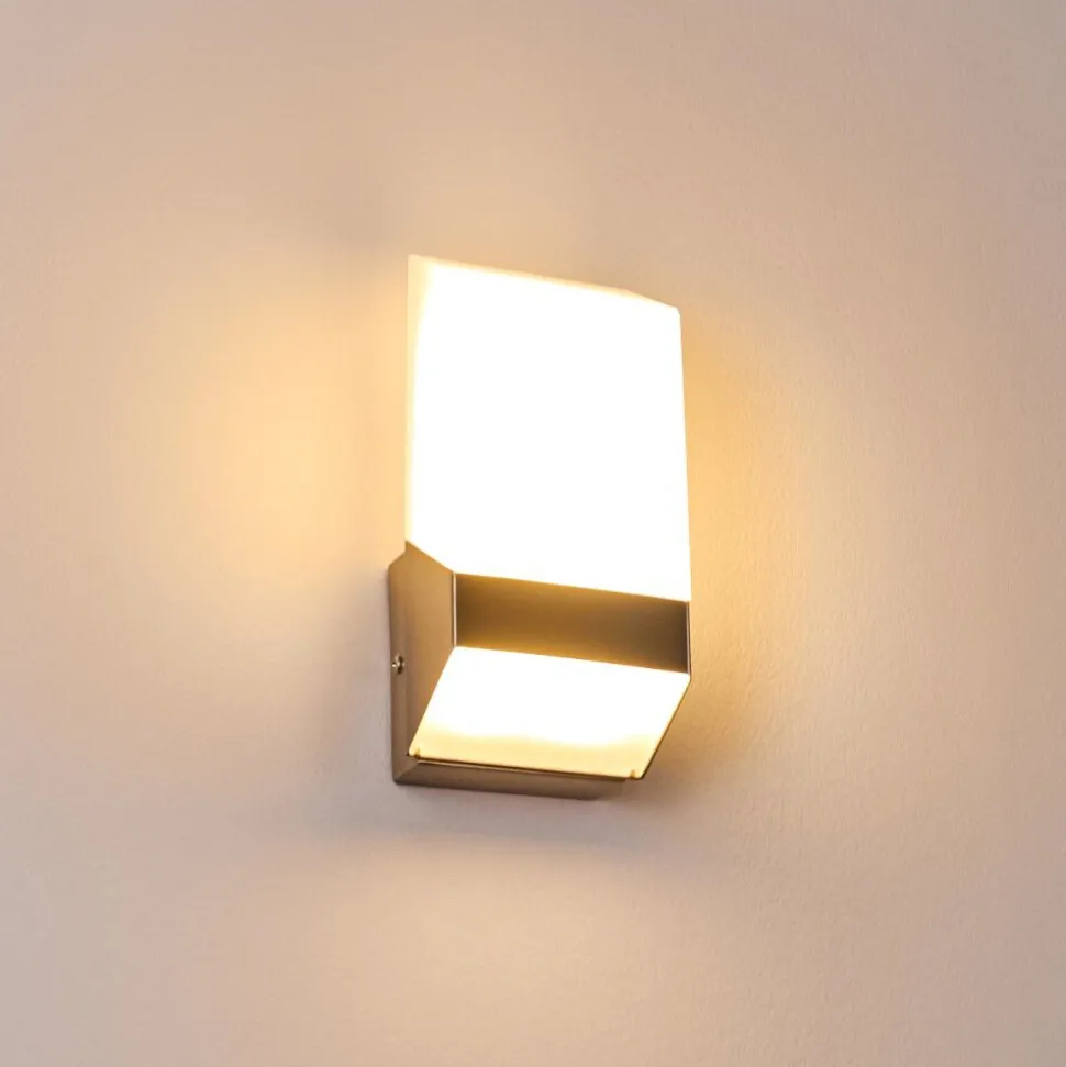 Applique Murale D'Exterieur Clear Led Nickel Mat, 1 Lumiere